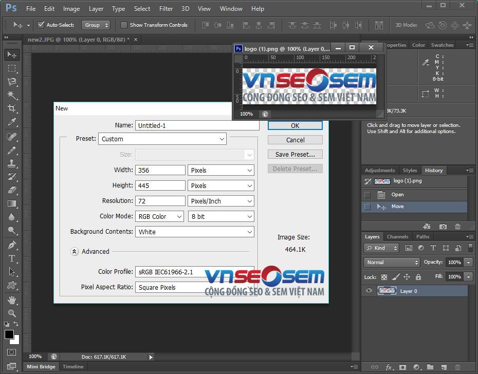 hướng dẫn kéo thả hình ảnh trong photoshop