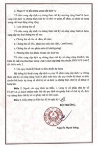 16/GP-BTTTT Dịch vụ USB TOKEN - Giấy phép cung cấp dịch vụ chữ ký số FastCA