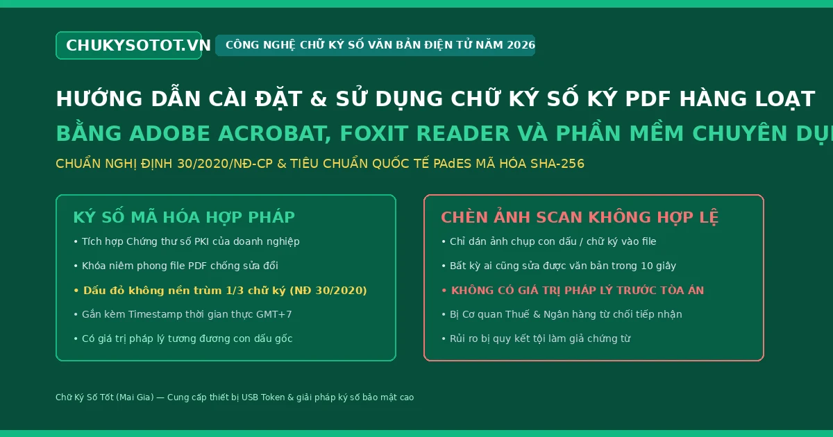 Hướng dẫn cài đặt và sử dụng chữ ký số ký số file PDF hàng loạt trên máy tính